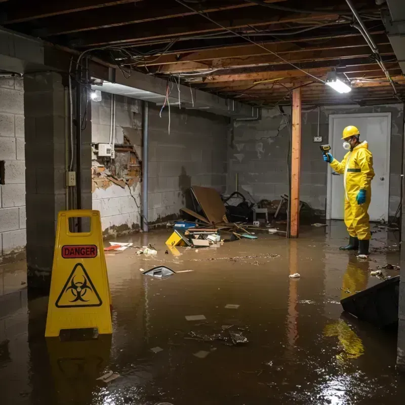 Flooded Basement Electrical Hazard in Clarkson, NY Property